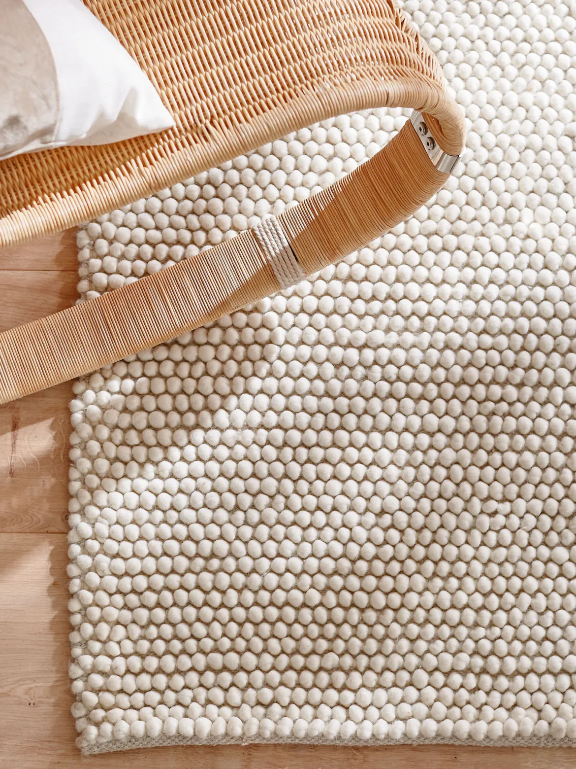 Malmby Woll-Teppich, Vanity White