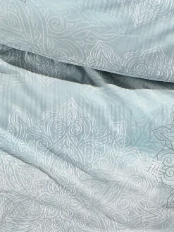 Mandala Renforcé-Bettwäsche, Eggshell Blue