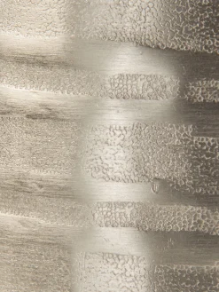 Matt Silver Linear Deko-Vase, Silber