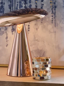 Melrose Windlicht, Antique Gold finish