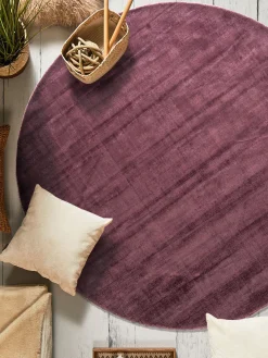 Miramar Viskose-Teppich, Aubergine
