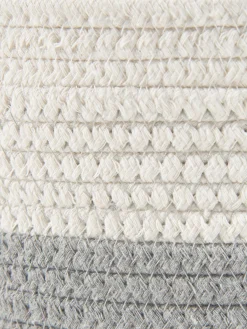 Mjonda Korb, Weiss/Beige/Grau