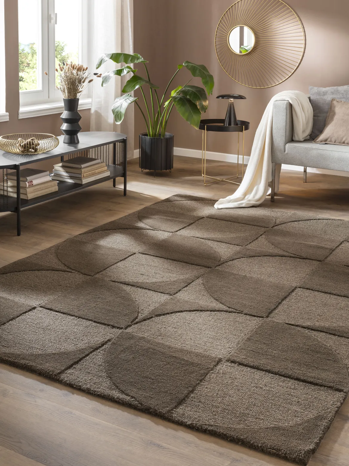 Montioni Woll-Teppich, Dark Brown