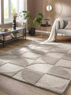 Montioni Woll-Teppich, Grey Natural