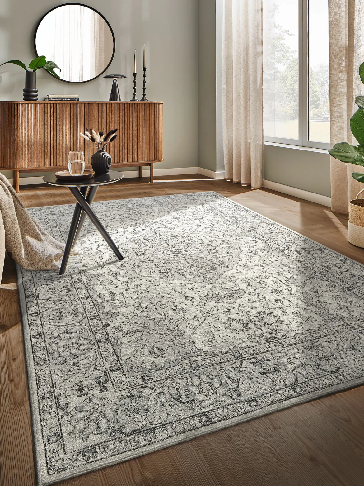 Nafar Vintage-Teppich, Vintage Grau