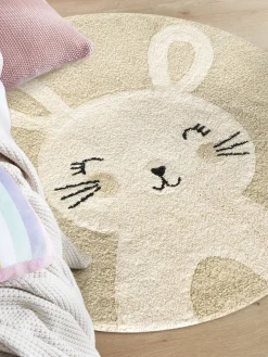 Nilla Hase Kinder-Teppich, Beige