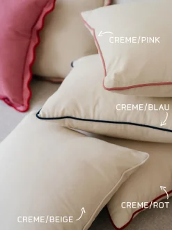 Nova Kissen, Creme/Blau