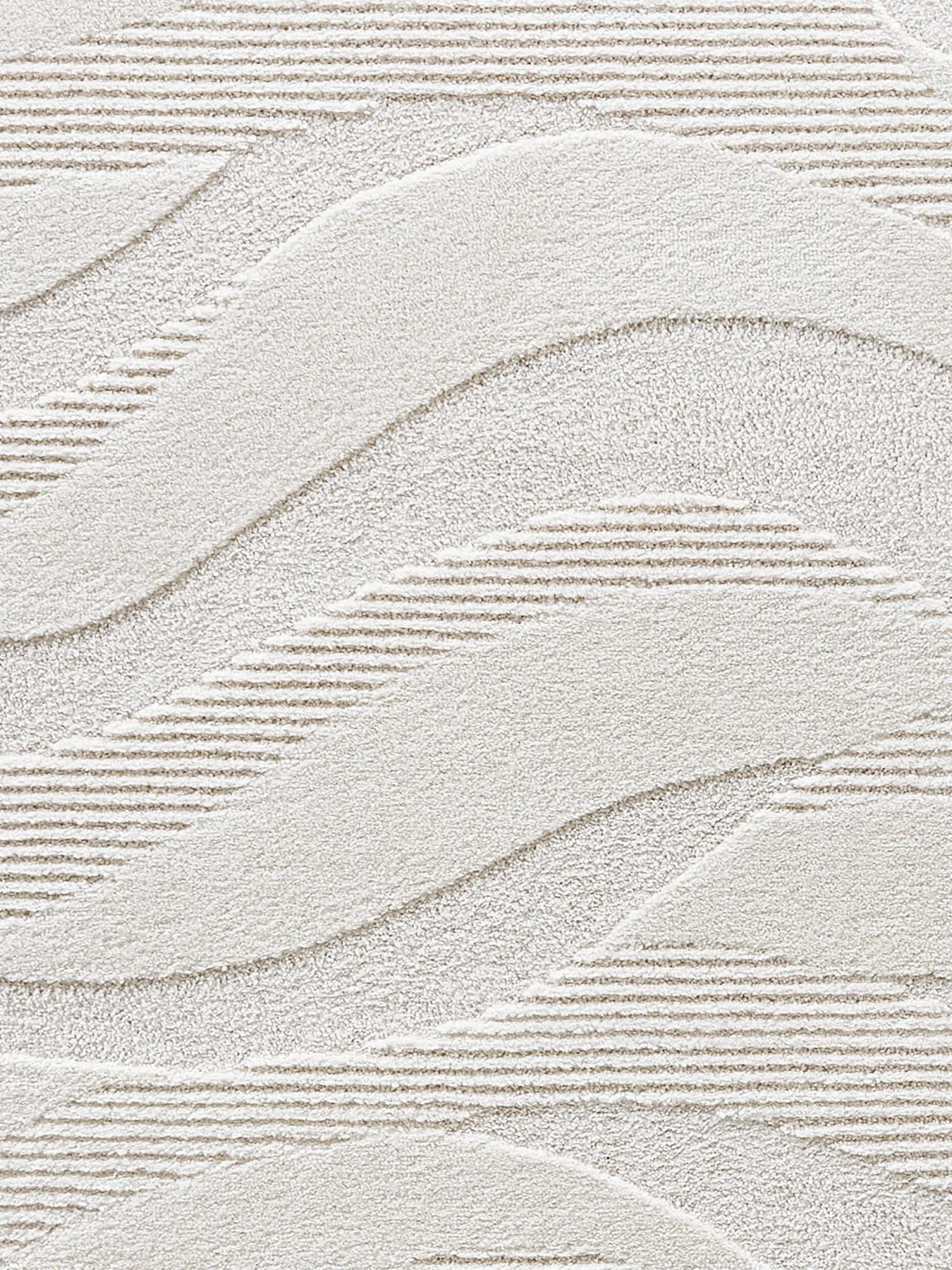 Onde Moderner Teppich, Creme