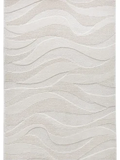 Onde Moderner Teppich, Creme