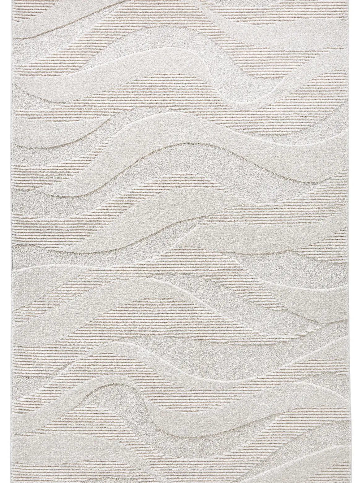 Onde Moderner Teppich, Creme