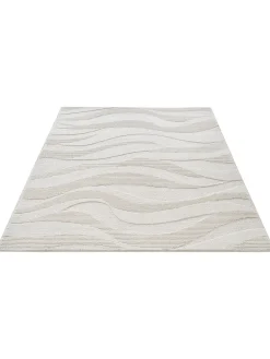 Onde Moderner Teppich, Creme