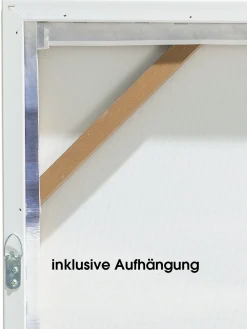 Orkan Leinwand-Druck-handbemalt, Blau