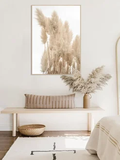 Pampas Para Leinwand-Druck-gerahmt, Beige