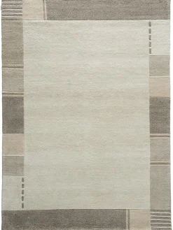 Parwa Nepal-Teppich, Grey Natural