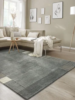Parwa Nepal-Teppich, Stone Grey