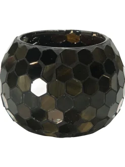 Penya Teelichthalter, Schwarz/Braun