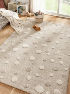 Pünktchen Kinder-Teppich, Hellbeige