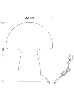 Portibello Lampe, Grau