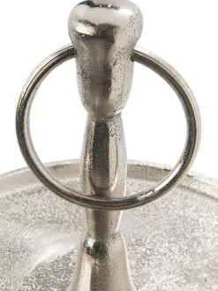 Raw Silver Finish Deko-Etagere, Silber