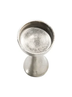 Raw Silver Finish Kerzenleuchter, Silber
