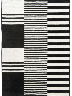 Raya Moderner Teppich, Black/White