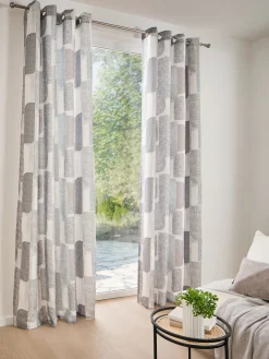 Retoro Ösenschal, Braun/Grau/Creme/Beige
