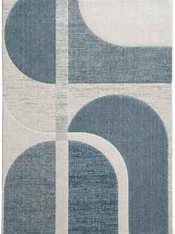 Rockledge Moderner Teppich, Blau-Grau
