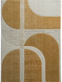 Rockledge Moderner Teppich, Gold-Grau