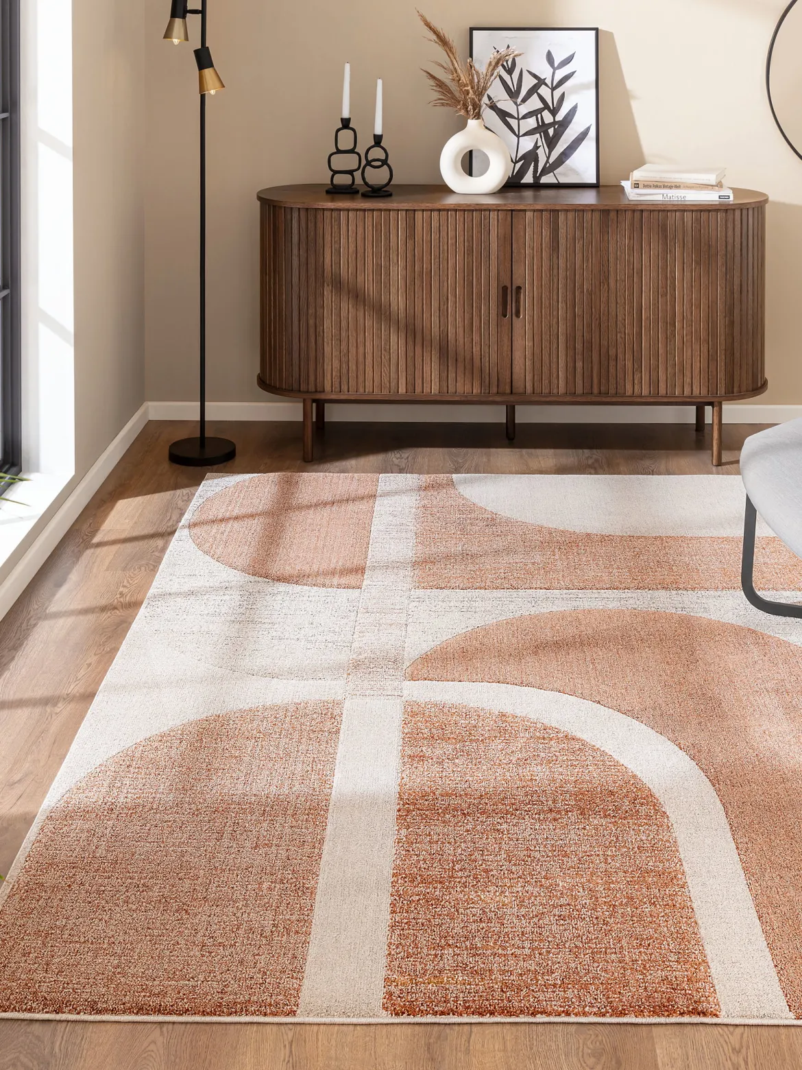 Rockledge Moderner Teppich, Rost-Grau