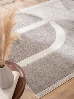 Rockledge Moderner Teppich, Silber-Grau
