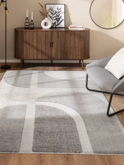 Rockledge Moderner Teppich, Silber-Grau