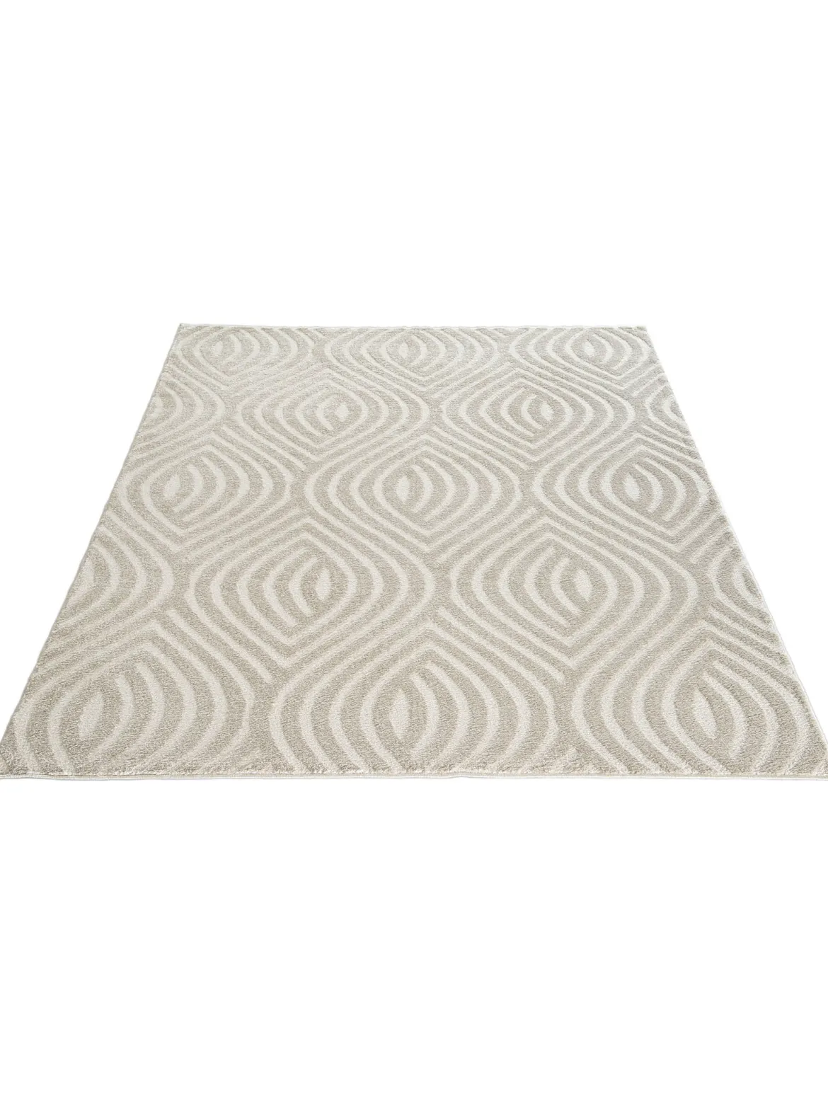 Rombo Moderner Teppich, Creme