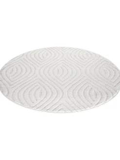 Rombo Moderner Teppich, Offwhite