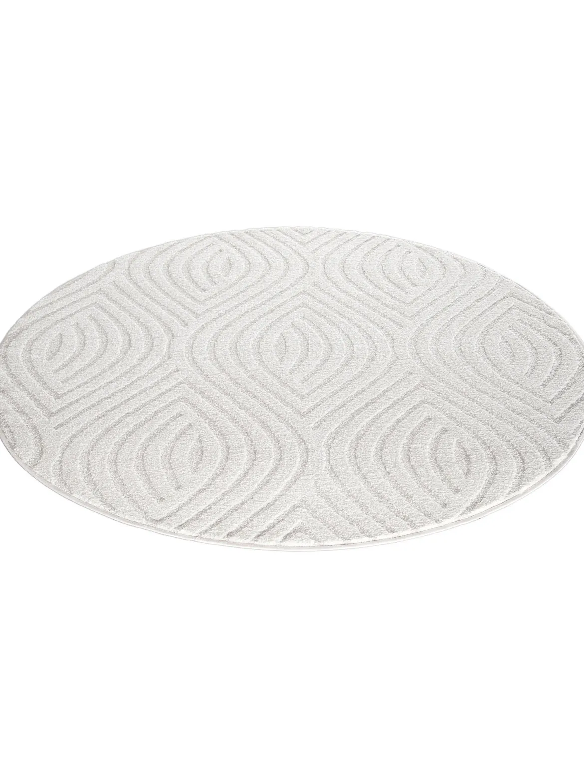 Rombo Moderner Teppich, Offwhite
