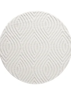 Rombo Moderner Teppich, Offwhite