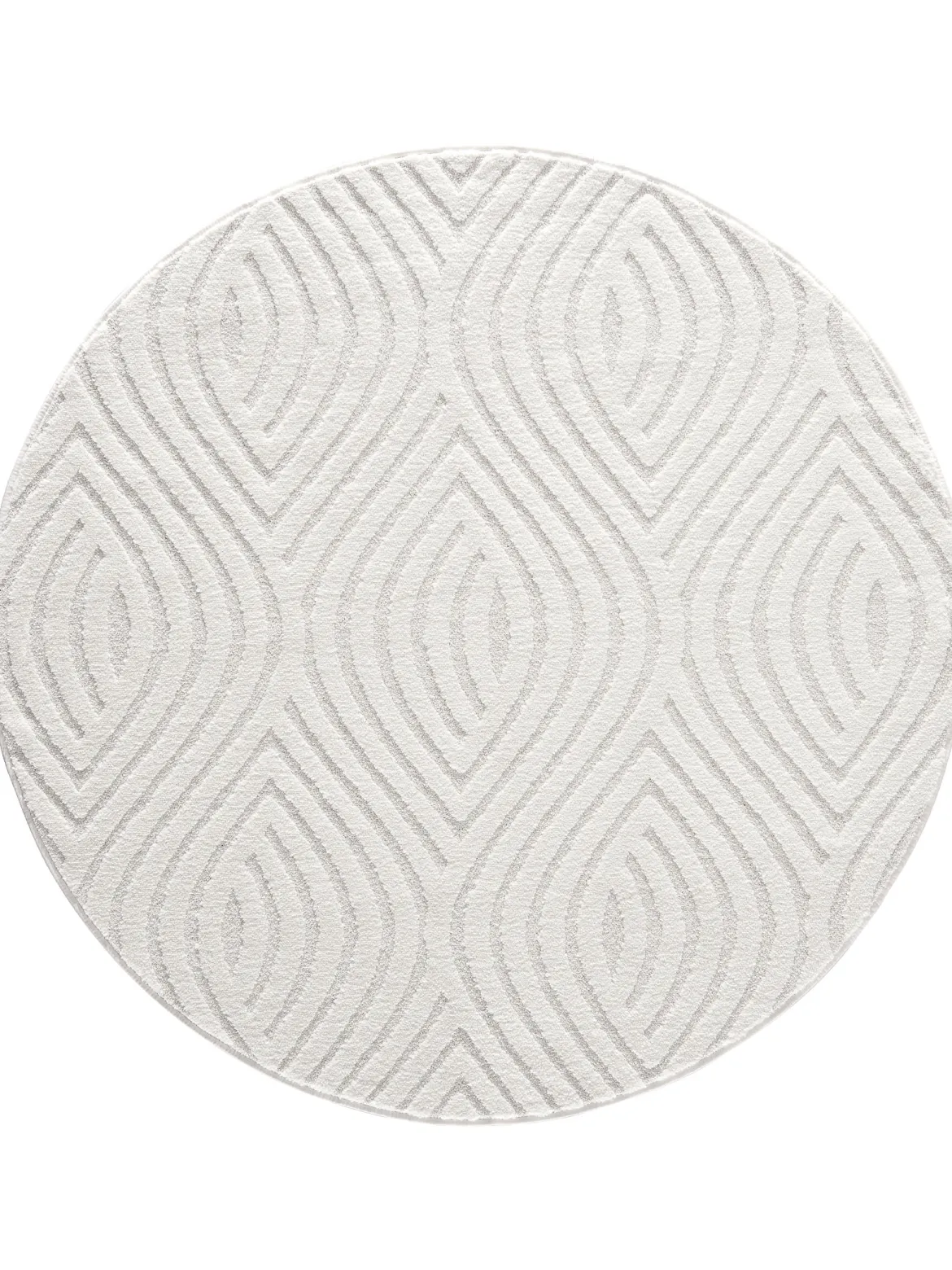 Rombo Moderner Teppich, Offwhite