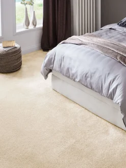 Satin Velours-Teppichboden, Creme 33
