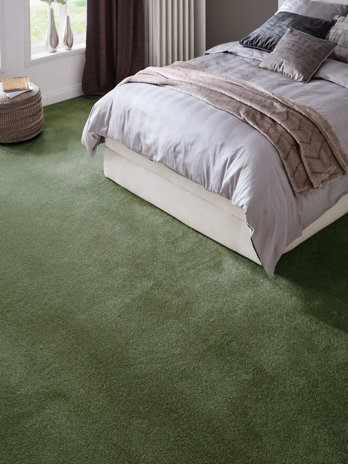 Satin Velours-Teppichboden, Smaragd 28