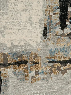 Sivas Vintage-Teppich, Schwarz/Silber