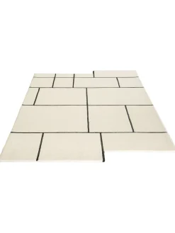 Skarup Woll-Teppich, White/Black
