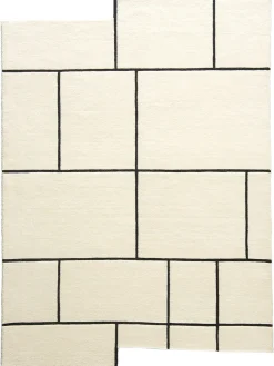 Skarup Woll-Teppich, White/Black