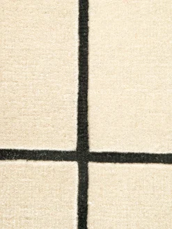 Skarup Woll-Teppich, White/Black