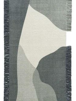 Skelby Flachgewebe-Teppich, Grau-Weiss