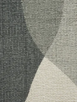 Skelby Flachgewebe-Teppich, Grau-Weiss