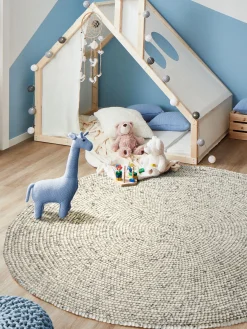 Smedby Filzkugel-Teppich, Grey Natural