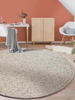 Smedby Filzkugel-Teppich, Grey Natural