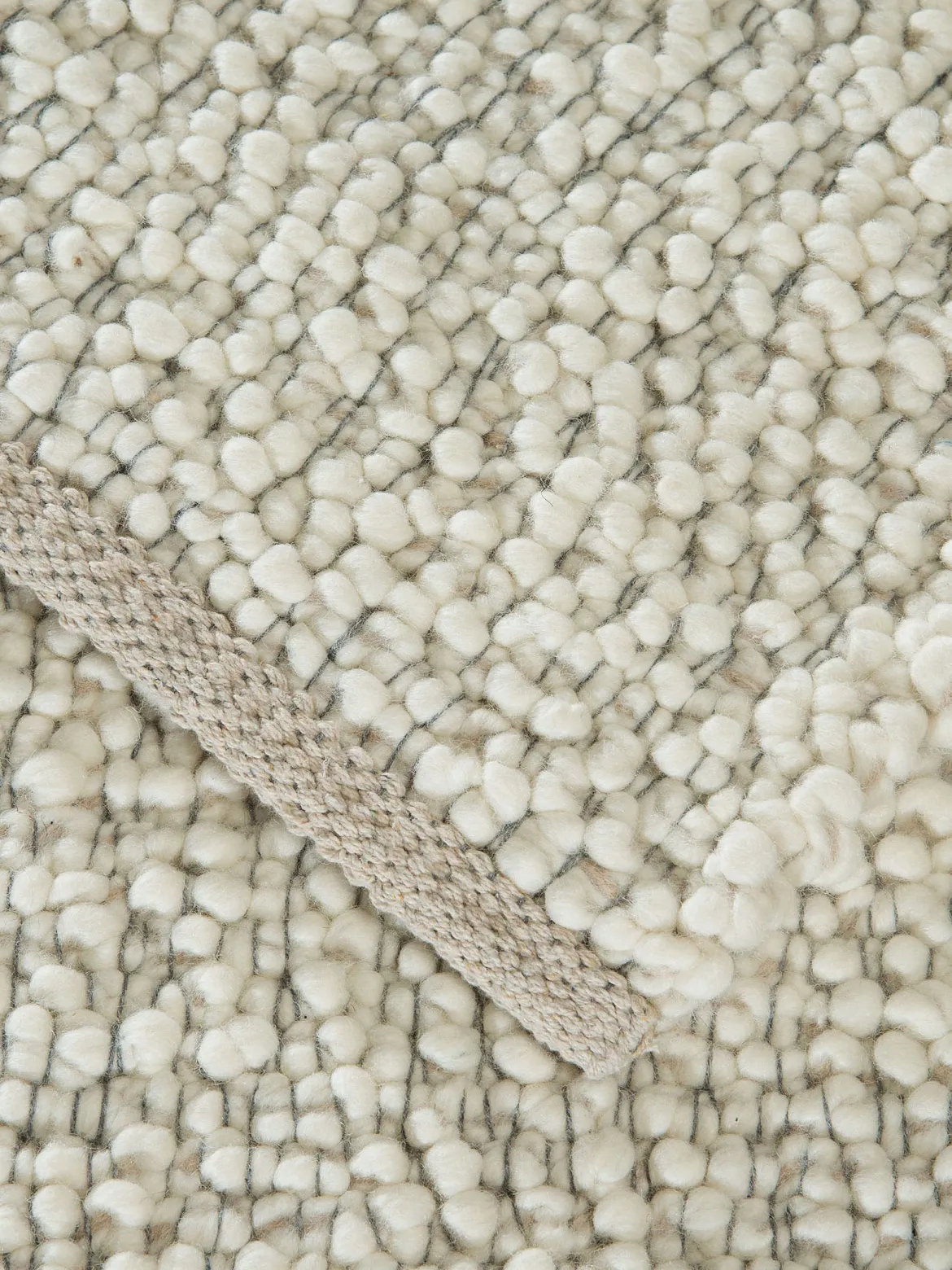Solberga Woll-Teppich, Offwhite