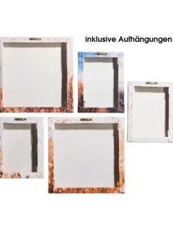 Strandplätze Leinwand Druck, Multicolor