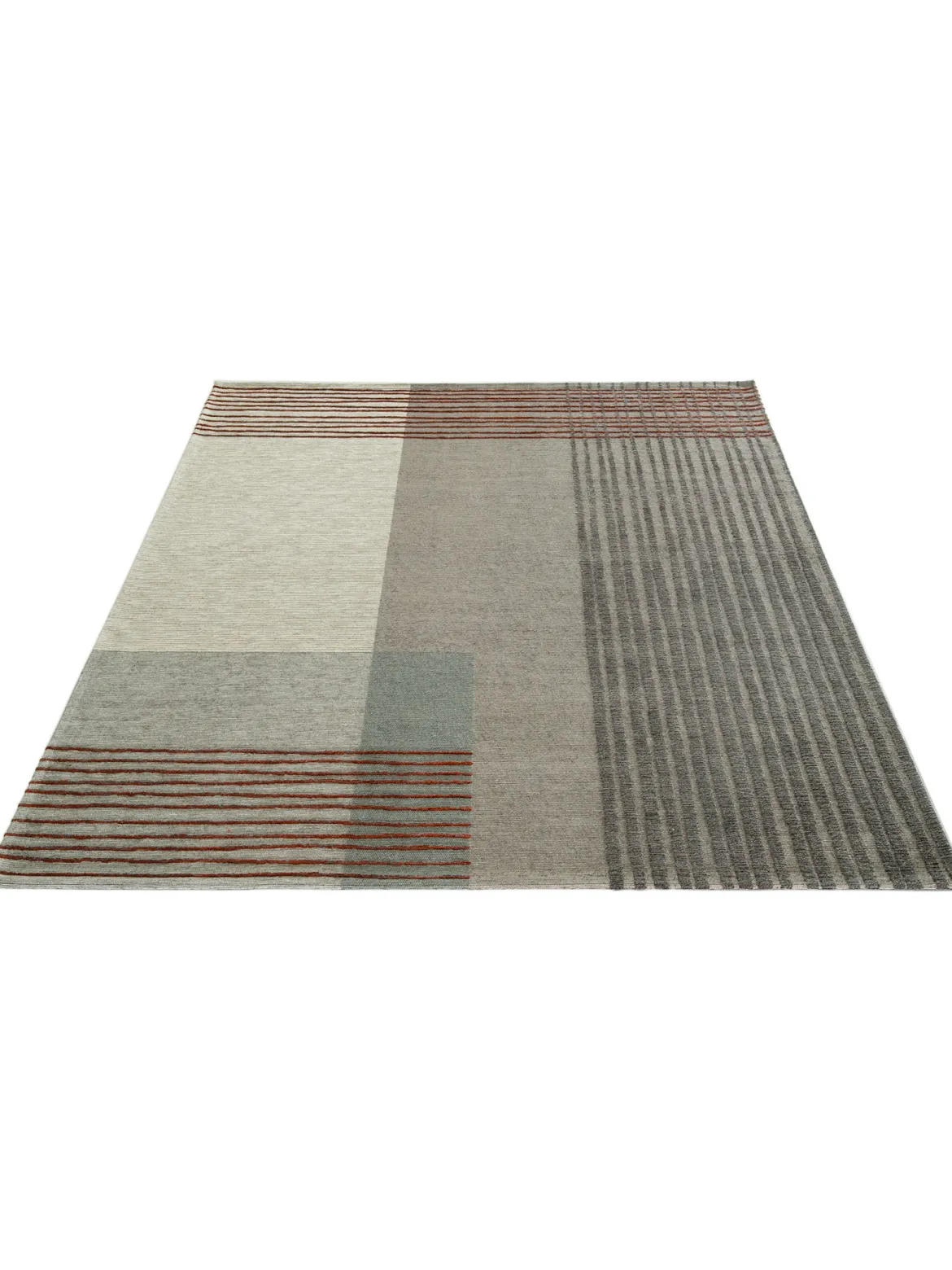 Stribe Vintage-Teppich, Grey-Terra