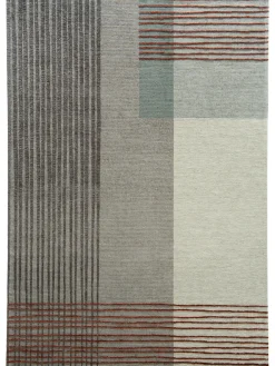 Stribe Vintage-Teppich, Grey-Terra